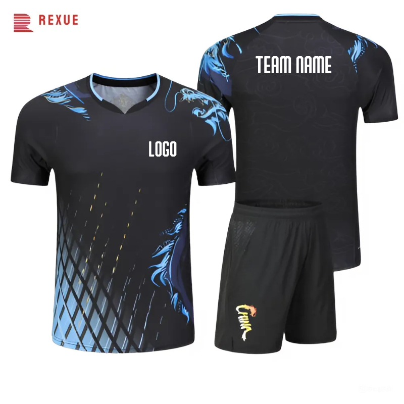 Table Tennis Uniform - Stampa T-shirt da tennis da badminton