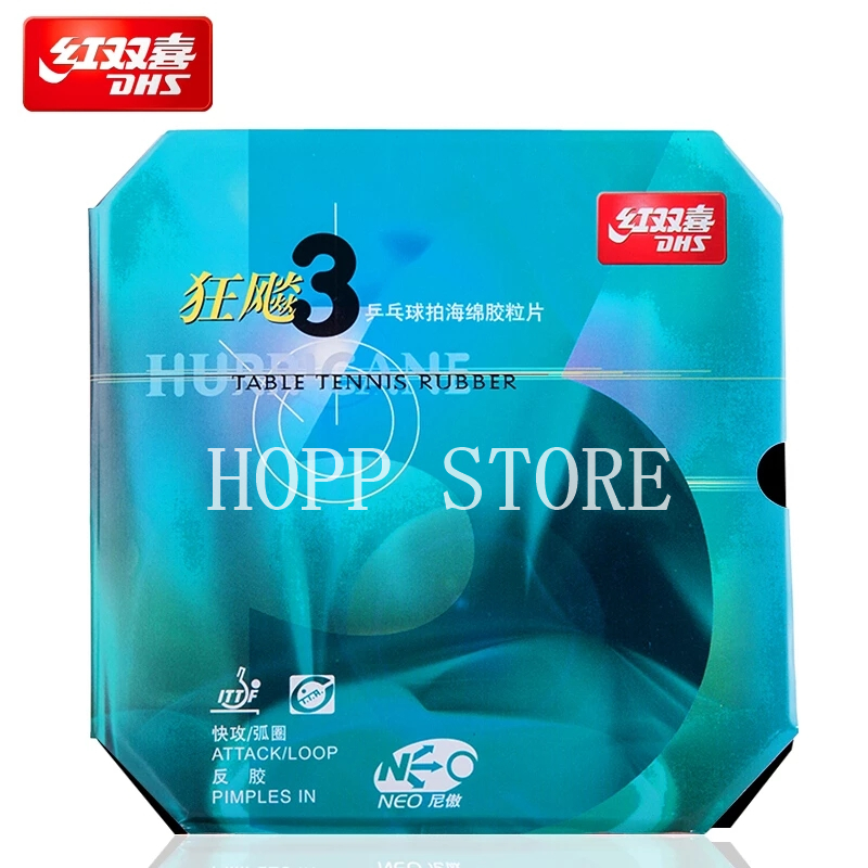 Table Tennis Forehand Rubber - DHS Hurricane 3 neo gomma da