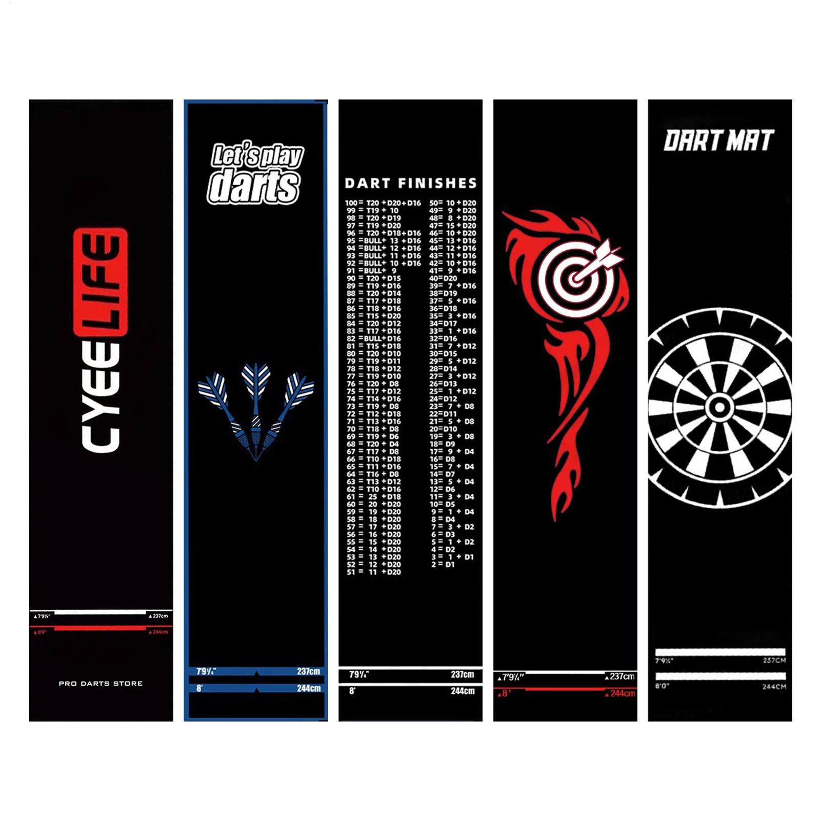 Table Tennis Zone - Tappetino Antiscivolo per Freccette con Linee
