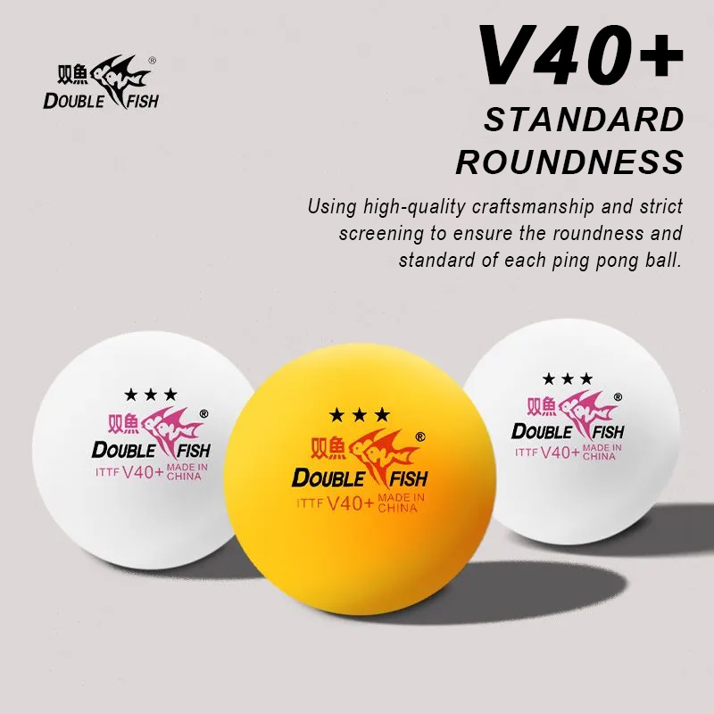 Table Tennis Zlc - DOUBLE FISH 3 Star V40+ Palline