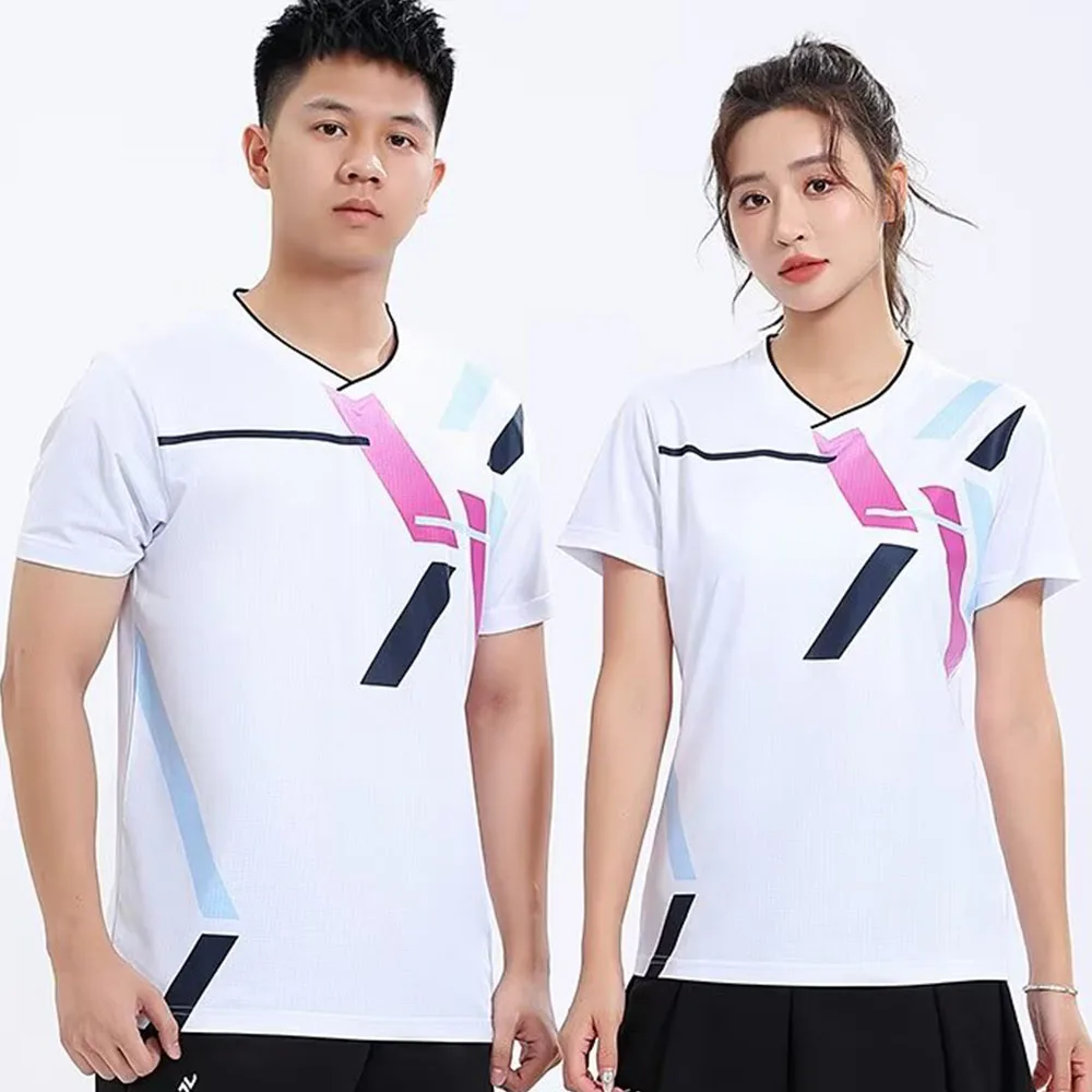 Table Tennis Volleyball - T-shirt da badminton per uomo donna