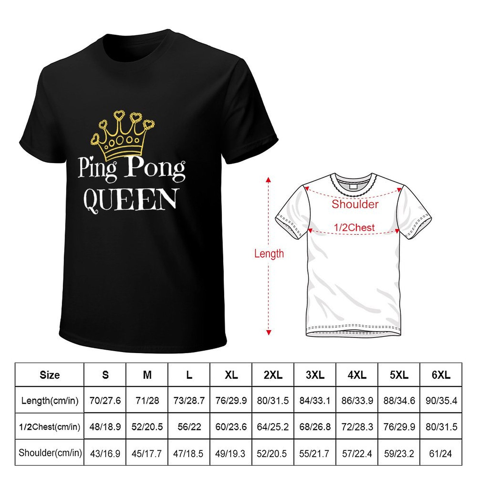 T-shirt Ping Pong Queen per am - Table Tennis Queen recensione e prezzo